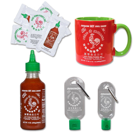Mini Sriracha Keychain Combo Pack: 1oz + 1.7oz